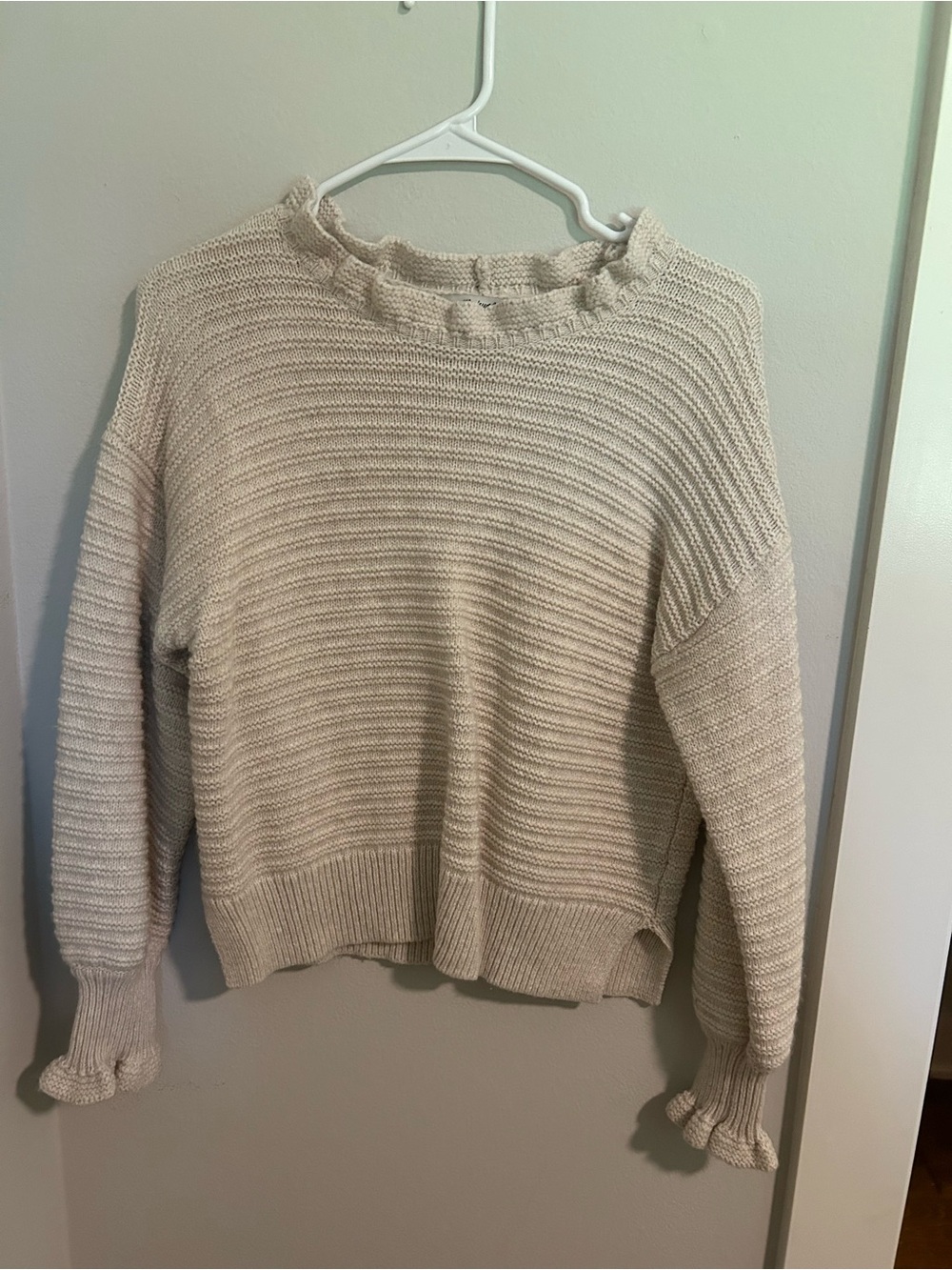 Madewell Ruffle Neck Sweater